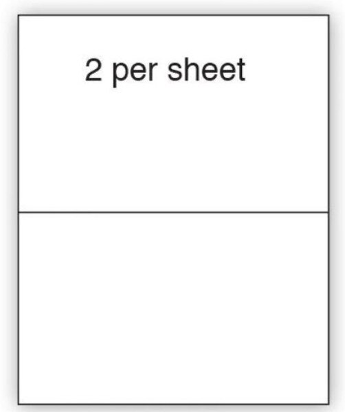 Label - 2UP A4 210x295mm White (in Boxes)